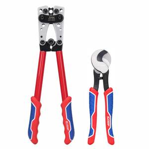 lot 14428 image: iCrimp Battery Cable Lug Crimping Tool for 8, 6, 4, 2, 1, 10 AWG Heavy Duty Wire Lugs, Battery Terminal, Copper Lugs with Wire Shear Cutter