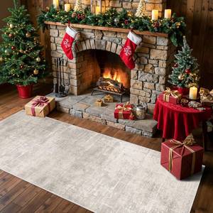 lot 14443 image: Washable 2x6 Thin Runner Rug Abstract Soft Entryway Doormat Water-Resistan Hallway Bathroom Kitchen Carpet with Non-Slip Backing Modern Living Room Bedroom Decorative Carpet��2x6,BeigeCream��