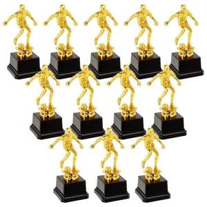 lot 14445 image: Juvale Soccer Trophy for Kids - Plastic Award Trophies - Pack of 12, 2.5 x 6 in, Gold & Black, Plastic