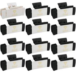 lot 14451 image: Bridesmaid Proposal Gifts 4.1inch square Hair Claws Bachelorette 12pcs Large Hair Claw cute Clips Girls Stuff for Wedding Party Favors(White&Black)