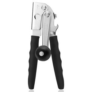 lot 14458 image: Commercial Can Opener, UHIYEE Hand Crank Can Opener Manual Heavy Duty with Comfortable Extra-long Handles, Oversized Knob, Large Handheld Can Open Easy for Big Cans, Black