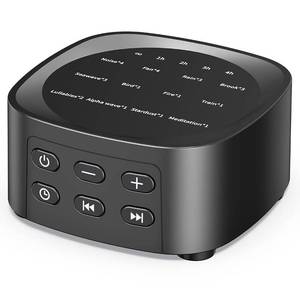 lot 14474 image: Sleepbox Sleep White Noise Sound Machines with 25 Soothing Sounds 36 Volume Levels 5 Timers Visible Sound Catalog Portable Size Memory Function for Home Office and Travel