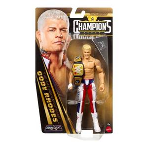 lot 14479 image: WWE Cody Rhodes Main Event Series Champions 2026 Action Figure with Championship Title, 6-inches