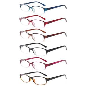 lot 14497 image: NORPERWIS 6 Pack Ladies Reading Glasses for Women Blue Light Blocking Spring Hinge Fashion Eyeglasses Readers for Women (Mix Color, 3.50)