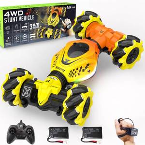 lot 18107 image: XUERENTECH Gesture Sensing RC Stunt Car for Boys 6-12, 4WD Remote Control Toy with Lights Music, Best Birthday Gift for Kids, 2.4Ghz Hand Control Drift