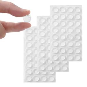 lot 18144 image: Furnigear Cabinet Bumpers Soft Self-Adhesive Clear Rubber Bumper- Cabinet Door pumpers dots Clear Cabinet stoppers Furniture Noise Reducing Silicone Rubber Bumper Extremely Durable(96Pcs)