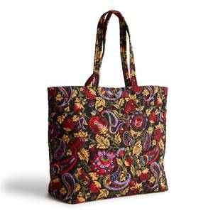 lot 18157 image: Vera Bradley Womens Premium Cotton Original Tote, Midnight Garden Paisley, One Size