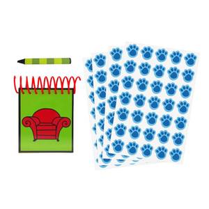 lot 18168 image: ASVP Shop STEVE - Handy Dandy Notebook With 1 Black Crayon & 140 Paw Stickers