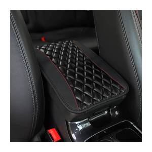 lot 18187 image: Moly Magnolia Car Center Console Cushion Pad, Universal Leather Waterproof Armrest Seat Box Cover Protector,Comfortable Car Decor Accessories Fit for Most Cars, Vehicles, SUVs (Black)