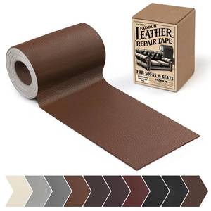 lot 18195 image: Fadoub Leather Repair Patch, 3 x 60In Self Adhesive Leather Repair Tape Kit for Furniture, Couch, Sofa, Office, Car Seats, Car Interior, Vinyl Repair Kit (Brown)