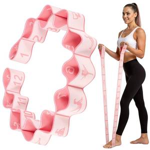 lot 18210 image: GHCTFE Resistance Bands, Stretch Band for Exercise, Physical Therapy, Rehab & Flexibility, Home Gym Equipment for Yoga, Pilates, Dance, Gymnastics, Number Loop Elastic Strap for Leg and Hip Stretches