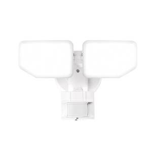 lot 19467 image: AWSENS 30W LED Motion Sensor Security Light Outdoor, 2 Head Adjustable, 180 Degree, 2600 LM, 5100 K, ETL Water Resistant, for Patio, Garage, Porch, White