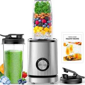 lot 20363 image: Turelar Blender for Smoothies Portable Personal Blender for Shakes and Smoothies for Kitchen with 2  24oz Portable Cups and Extra Lid, Smoothie Maker Machine for Juices, Baby Food, Nutritious Recipe