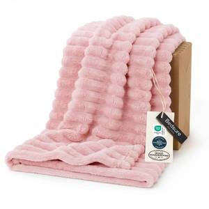 lot 20371 image: Bedsure GentleSoft Pink Throw Blanket for Couch - Birthday Gifts for Teenage Girls Sister Women Teacher Graduation Gifts, Cozy Cute Fleece Bed Throw Blanket, Coral Pink Room Home Decor, 50x60 Inches