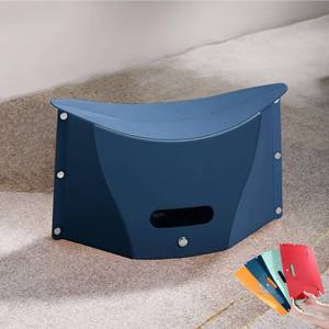lot 20372 image: COLLMORE Foldable Portable Stool, 0.5 in Effortless to Carry, Lightweight Collapsable Folding Chair for Hiking Picnic Camping Fishing, Footrest for Flight (Blue)