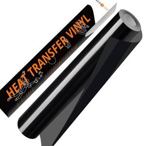 lot 20383 image: HTVRONT Black HTV Vinyl Roll - 12 x 10ft Black Iron on Vinyl for All Cutting Machines, Heat Transfer Vinyl Rolls for t Shirts - Easy to Cut & Weed for Heat Vinyl Design