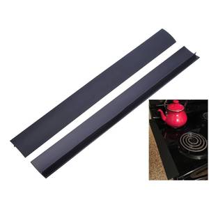 lot 20459 image: Stove Gap Covers (2 Pack), Easy to Clean Gap Fillers Between Counters and Stovetops, Oven, Washer��Furniture Easy to Install Heat Resistant, Black 25 Inches