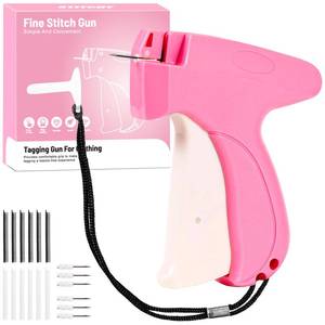 lot 20462 image: Stitch Gun for Clothes Mini Tagging Gun for Clothing Includes 6 Needle,5000 Pcs Micro Fasteners(2500 White & 2500 Black) Stitch Gun Speedy Clothing Fixer Quick Clothing Fixer