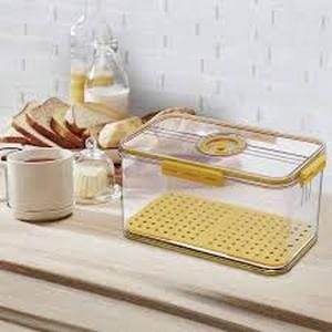 lot 11399 image: Time Recording Bread Storage Container with Lid 1Ft 1In x9in