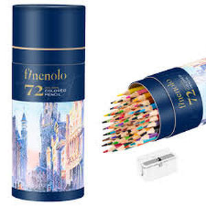 lot 18115 image: Finenolo 72pk Colored Pencil Set in Cylindrical Container