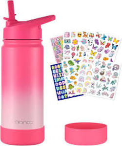 lot 18120 image: Pink Insulated Water Bottle with Character Design