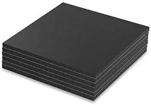 lot 20374 image: Melife Neoprene Rubber Mats, 6x 6 Adhesive Foam Padding Weather Stripping Non-Slip Furniture Pads Black Rubber Insulation Anti-Vibration Pads (6 Pack)