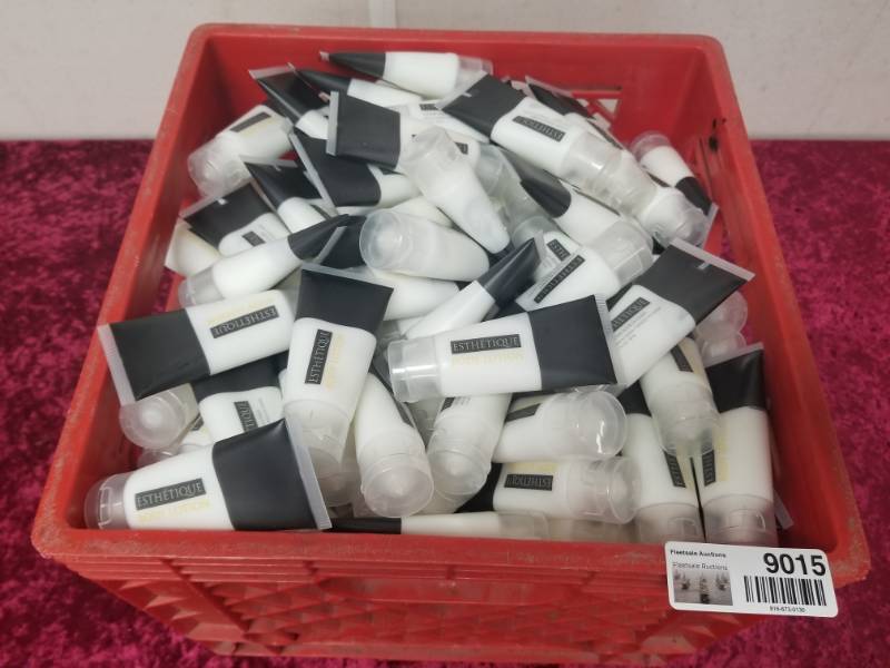 lot 9015 image: Crate of Esthetique Trial Size Body Lotions