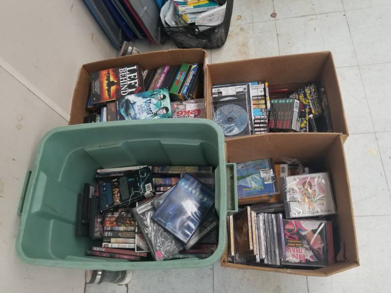 lot 7579 image: Four Boxes of Misc CDs and DVDs