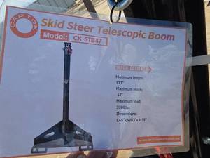 lot 4995 image: Skid Steer Telescopic Boom Attachment Model STB47