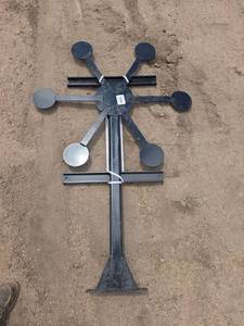 lot 5030 image: Steel Shooting Target Stand with Spinning Paddles