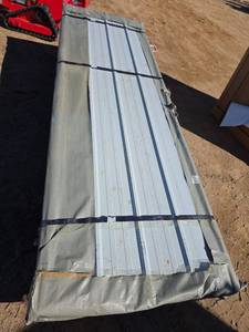 lot 5241 image: Galvanized Steel Siding Roofing Panels - R-Panel White 10ft, 50qty