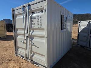 lot 5248 image: 10ft Steel Storage Container with Window and Door