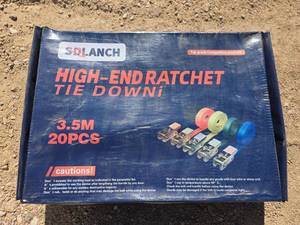 lot 5320 image: SDLanch 3.5M Ratchet Tie Down Straps Set - 20 Pieces