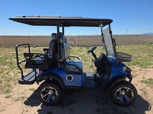 lot 5324 image: Captok Electric Off-Road Golf Cart 4-Person Model GC22S 60V with Batteries - Blue Color