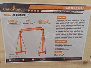 lot 5430 image: LandHonor 5000lb Gantry Crane LHR-AGC5000
