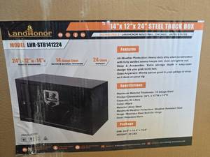 lot 5458 image: LandHonor 14x12x24 Steel Truck Tool Box Storage