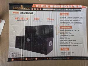 lot 5462 image: LandHonor 48 Aluminum Truck Bed Tool Box with Lock