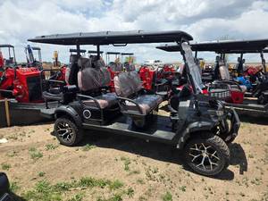 lot 5327 image: Captok Electric Off-Road Golf Cart 6-Person Model GC42S 60V with Batteries - Black Color (Fully Assembled)