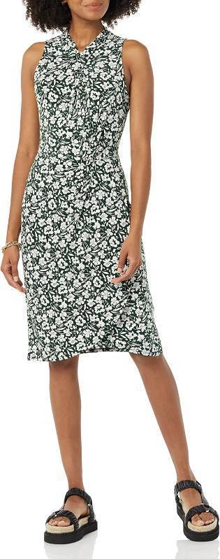 lot 64307 image: Amazon Essentials Womens Sleeveless Faux Wrap Dress with Crossover Twist Neck