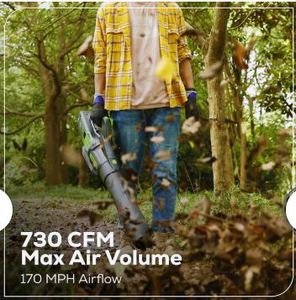 lot 1005 image: Tested works great. Greenworks Pro 80V Cordless Leaf Blower, tool only no battery or charger - Retail $150