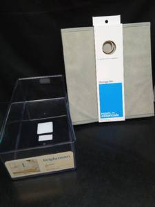 lot 1102 image: Room Essentials Storage Bin and Brightroom Clear Stackable Bin Set - Retail $15
