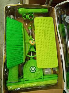 lot 1110 image: YOUMOP  Cleaning Set with MopBroom & Microphone 3 diff attachments1 adjustable pole - Retail $25
