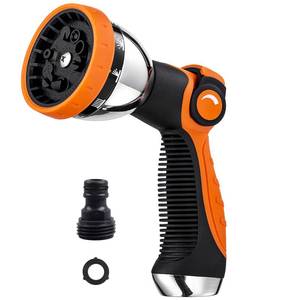 lot 1155 image: Garden Hose Spray Nozzle,10 Hose Metal Duty Watering Patterns Thumb Control On Off Valve, High Pressure Nozzle Sprayer for Plants, Car Wash,Cleaning,Showering Pets - Retail $14