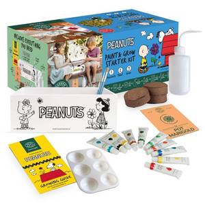 lot 1192 image: Garden Republic Jr. Peanuts Paint and Grow Starter Kit - Retail $30