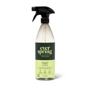 lot 1217 image: Citrus & Basil All Purpose Cleaner - 28 fl oz - Everspring Liquid Spray Bottle, Multi-Surface Usage - Retail $18