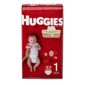 lot 1118 image: Huggies Little Snugglers Diapers - Size 1 - 32ct - Retail $10