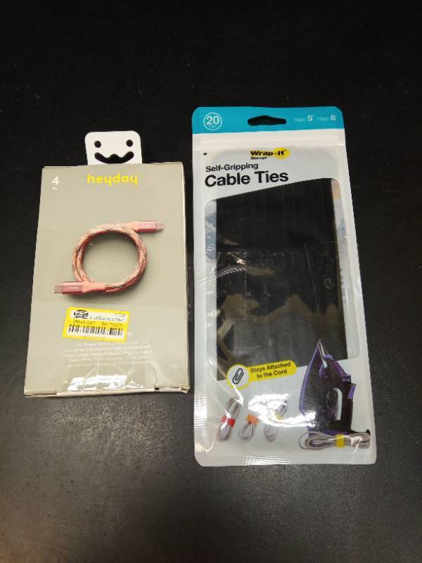 lot 2027 image: USB Cable and Cable Management Bundle - Retail $12