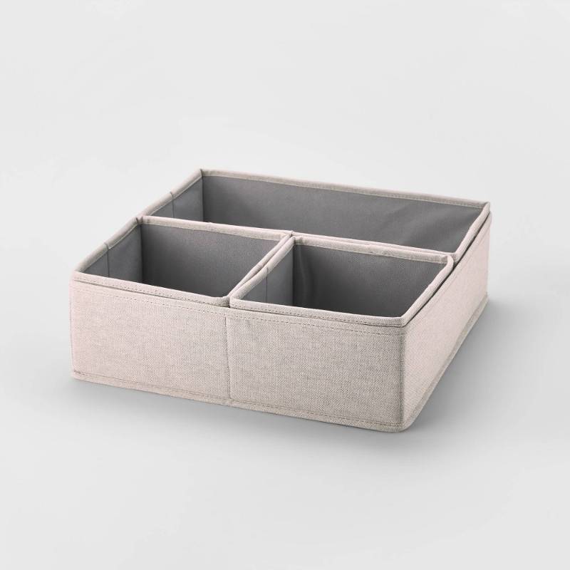 lot 2058 image: Set of 4 Collapsible Fabric Drawer Organizers - Brightroom - Retail $15