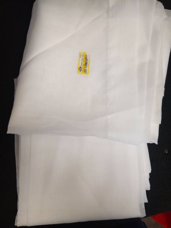 lot 2015 image: White Sheer Tulle Curtains - Retail $25