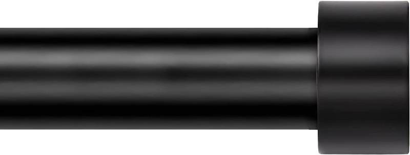 lot 2086 image: Zeerobee Curtain Rods for Windows 32 to 72, Black Curtain Rod, Adjustable 1 Inch Heavy Duty OutdoorIndoor Modern Drapery Pole, 32-72